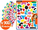 SPLASH ADHESIVE STICKERS, 18 SHEETS