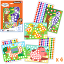 ATELIERS GOMMETTES ADHÉSIVES ANIMAUX PRAIRIE, LOT DE 4
