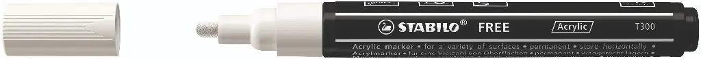 STABILO FREE ACRYLIC T300 BLANC, LA PIÈCE