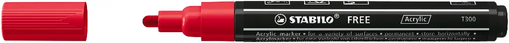 STABILO FREE ACRYLIC T300 CARMIN, PER STUK
