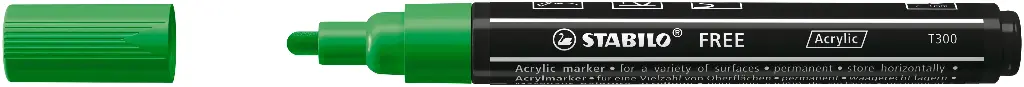 STABILO FREE ACRYLIC T300 GREEN, PER PIECE
