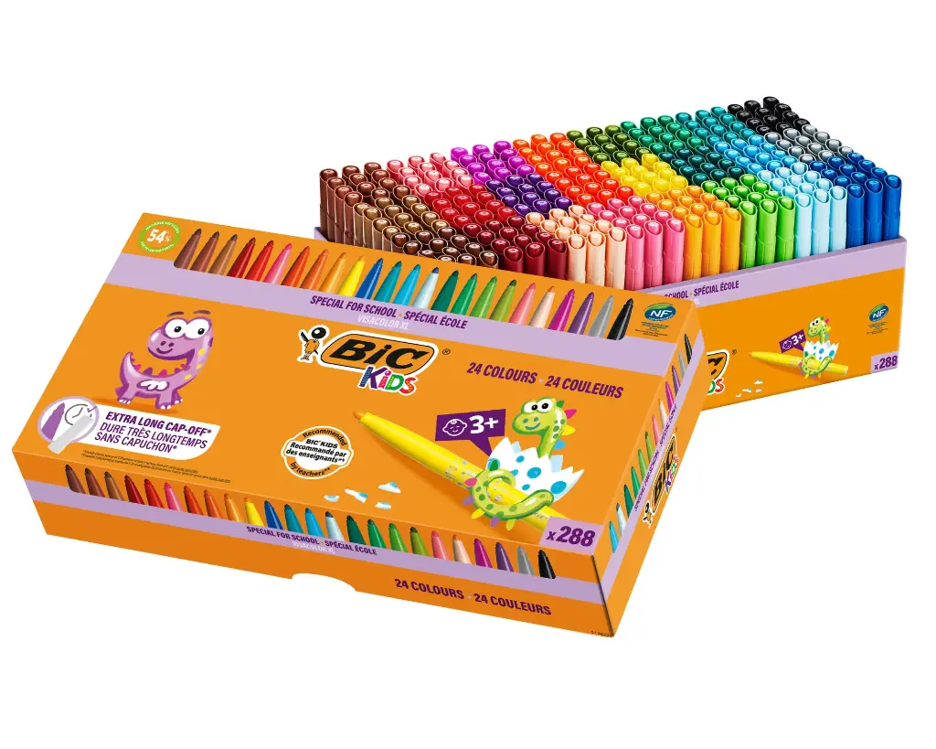 BIC KIDS VISACOLOR XL, KLASPAK VAN 288 STUKS