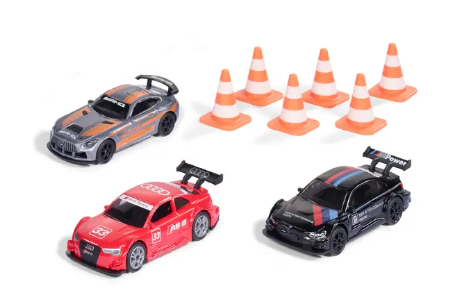 SET VOITURES DE COURSE SIKU, 3 PIÈCES