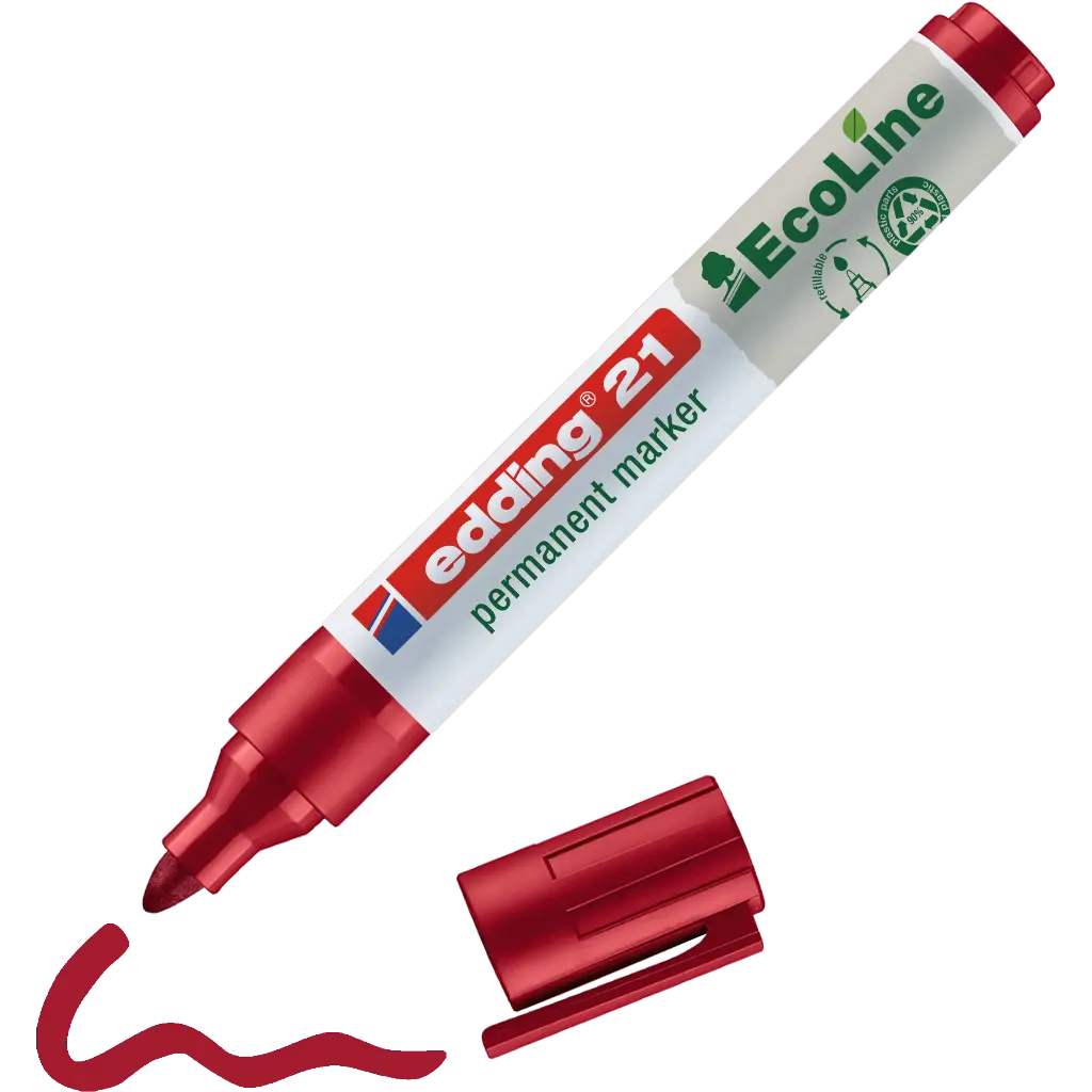 EDDING 21 EcoLine RED OGIVE, DAS STÜCK