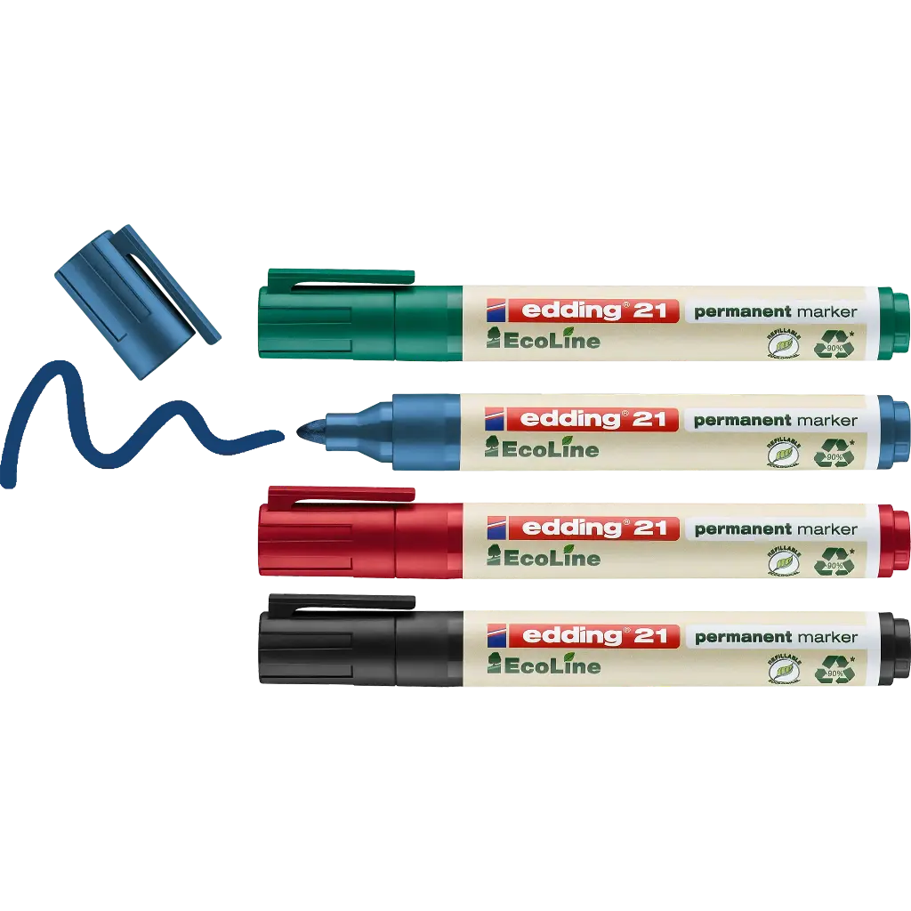 edding 21 EcoLine OGIVE, 4er-Pack
