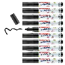 EDDING 14 FUNTASTIC- 3MM BLACK, BOX OF 10