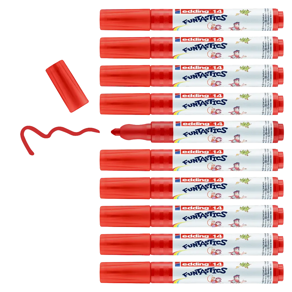 EDDING 14 FUNTASTIC - 3MM ROT, 10ER-BOX