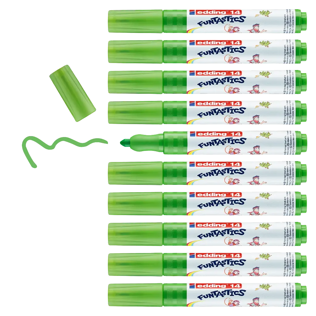 EDDING 14 FUNTASTIC- 3MM VERT, BOÎTE DE 10