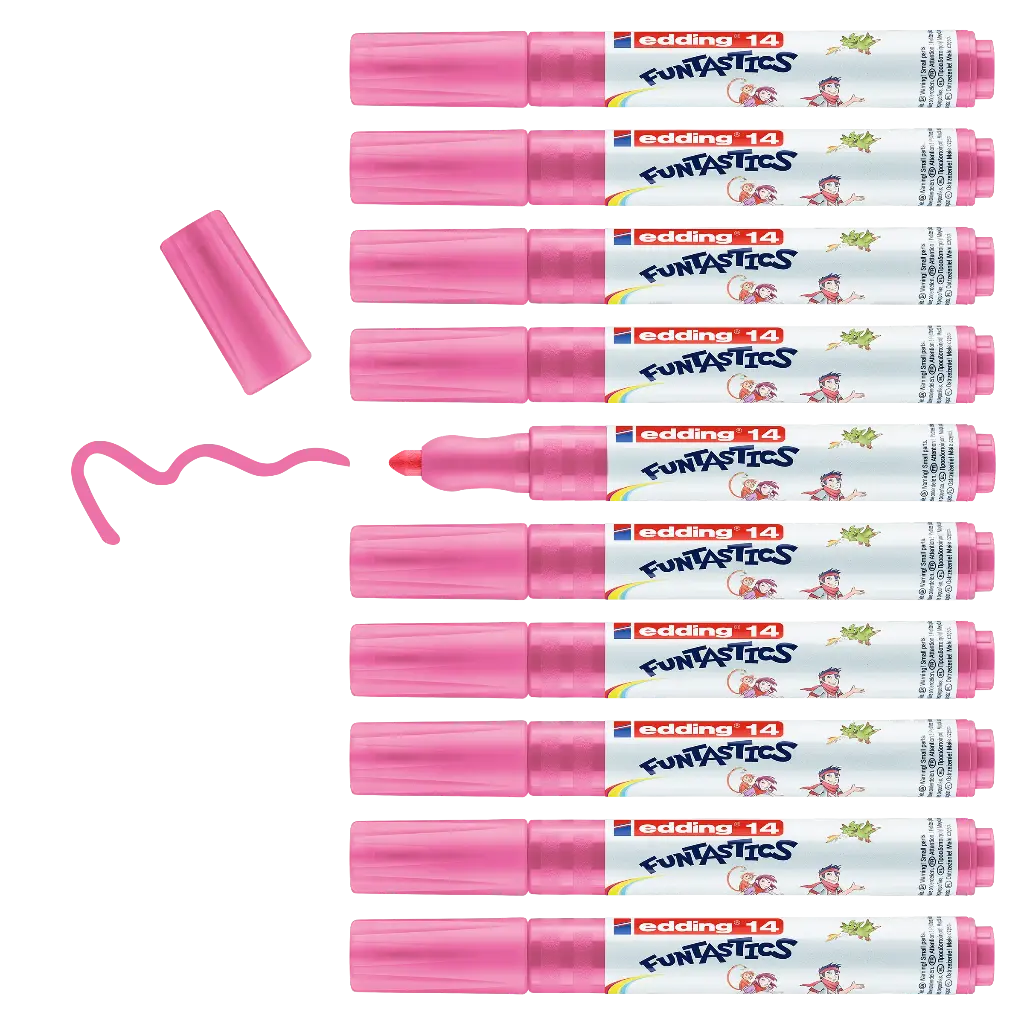 EDDING 14 FUNTASTIC- 3MM ROSE, BOÎTE DE 10