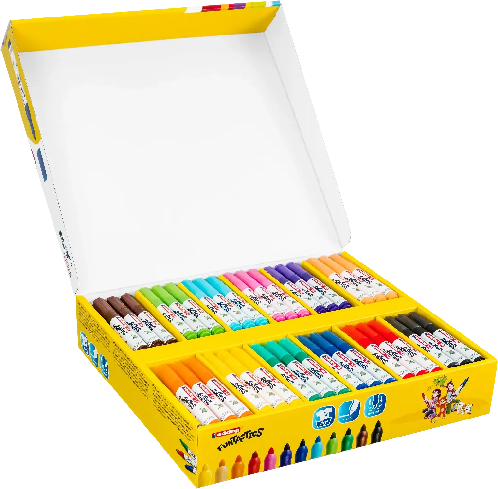 EDDING 14 FUNTASTIC- 3MM, SCHOOLPACK DE 144 PIÈCES