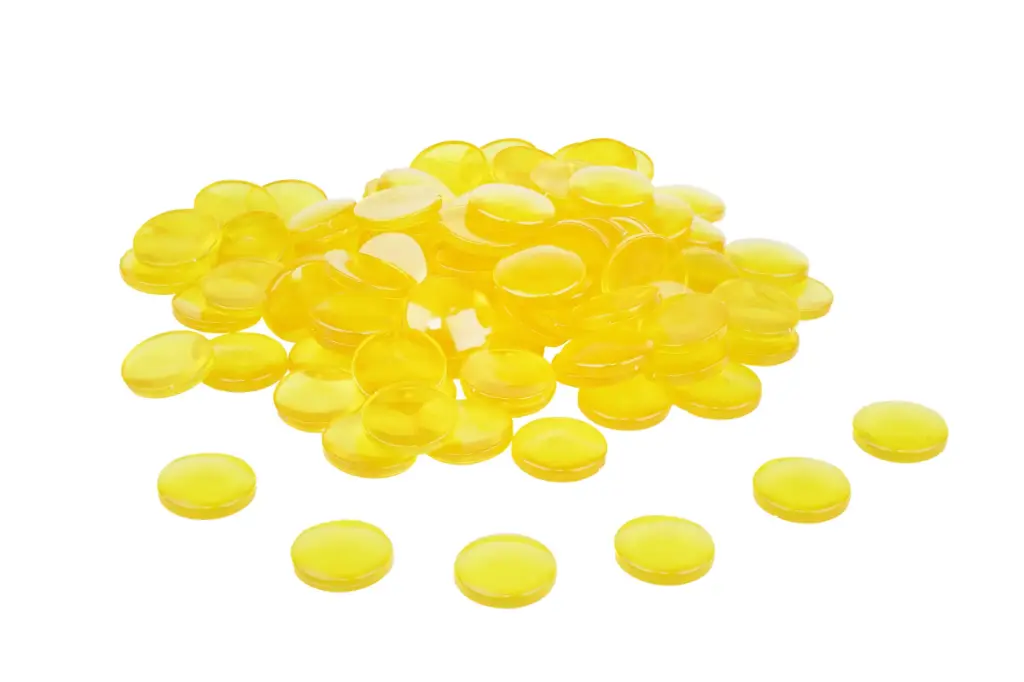 PIERRES TRANSLUCIDES JAUNES, 100 PIÈCES