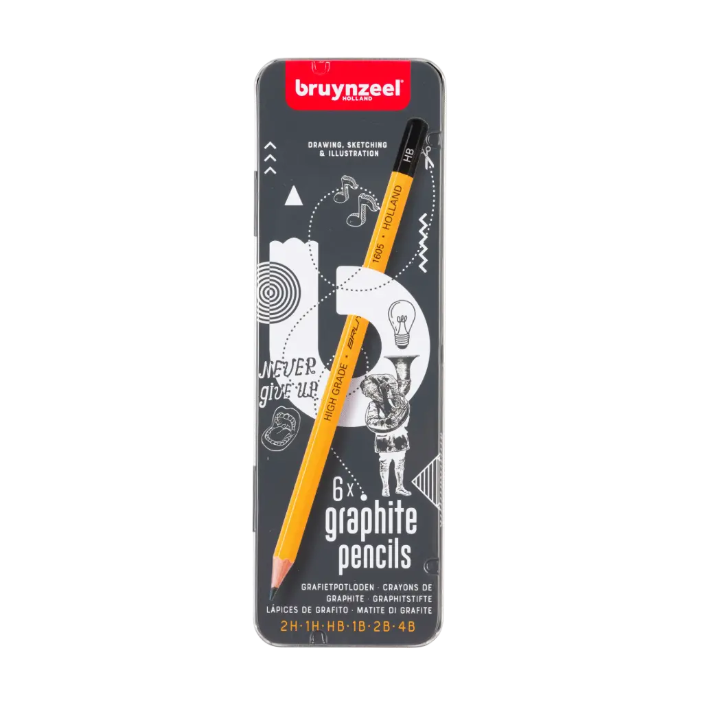 TEENS BUROTEK BOÎTE MÉTALLIQUE 6 CARYONS GRAPHITE