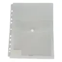POCHETTE PERFORÉE TRANSPARENTE A4 AVEC PRESSION
