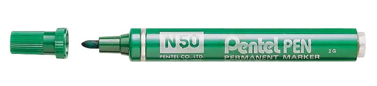 PENTEL PERMANENT MARKER N50 BULLET, RED