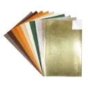 FEUILLES SIMILI CUIR ADHÉSIF "FOREST SHADES", 10 FEUILLES