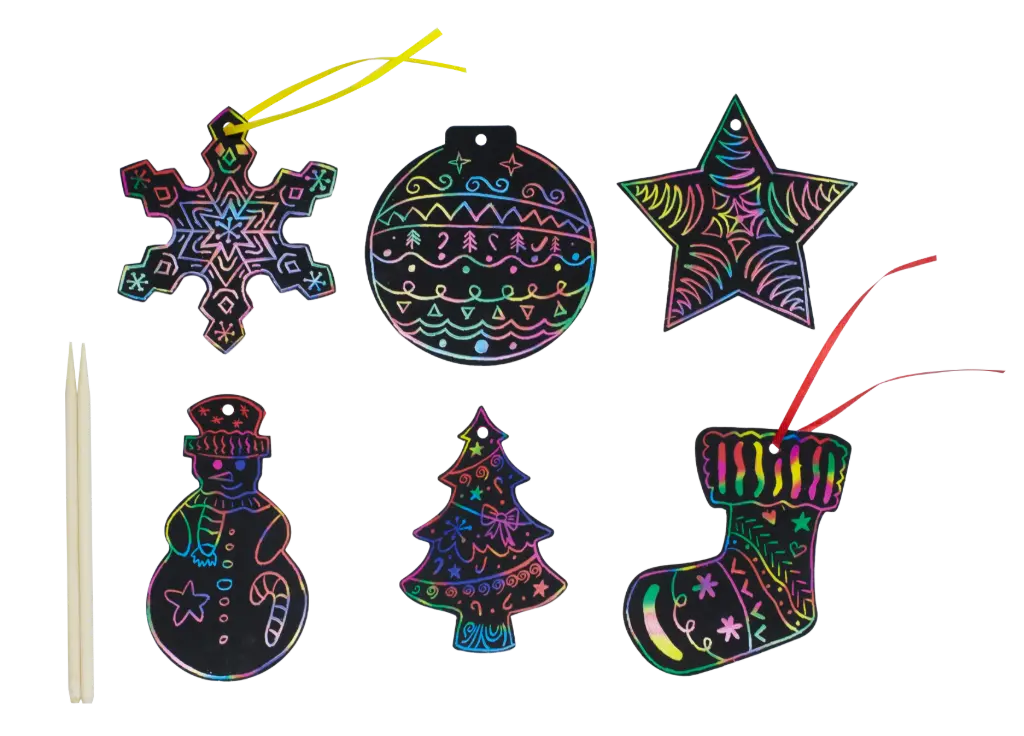FORMES À GRATTER NOËL, LOT DE 60