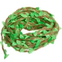 CORDELETTE EN JUTE "FEUILLES VERTES"