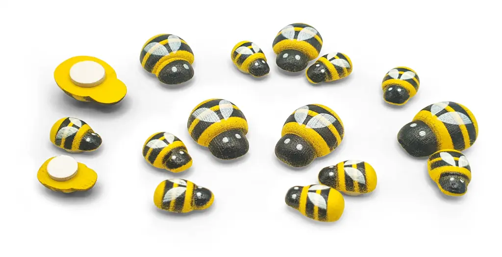 ABEILLES EN BOIS, SACHET DE 20 PIÈCES