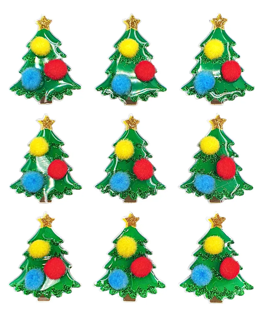 STICKERS ÉPOXY 3D SAPINS