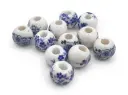 PERLES CÉRAMIQUE FLEURS ASIATIQUES, 10 PCS