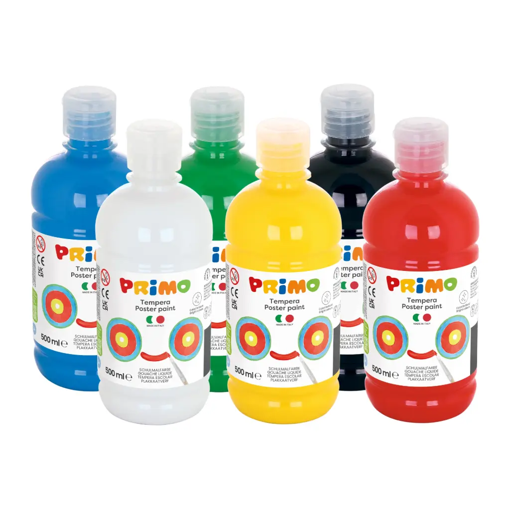 GOUACHE COULEURS PRIMAIRES, 6X500ML