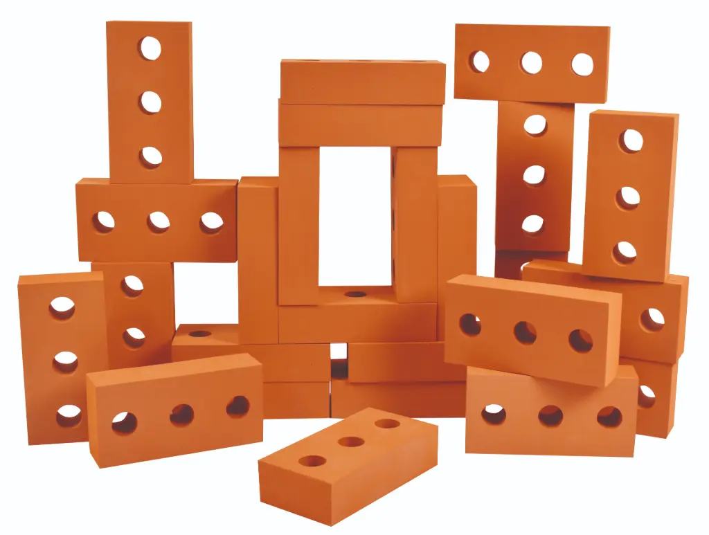BRIQUES DE CONSTRUCTION SOUPLES PERFORÉES, 25PCS