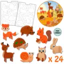 MES ANIMAUX DE LA FORÊT EN 3D, LOT DE 24