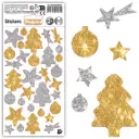 GOMMETTES NOËL OR/ARGENT, 1 PLANCHE