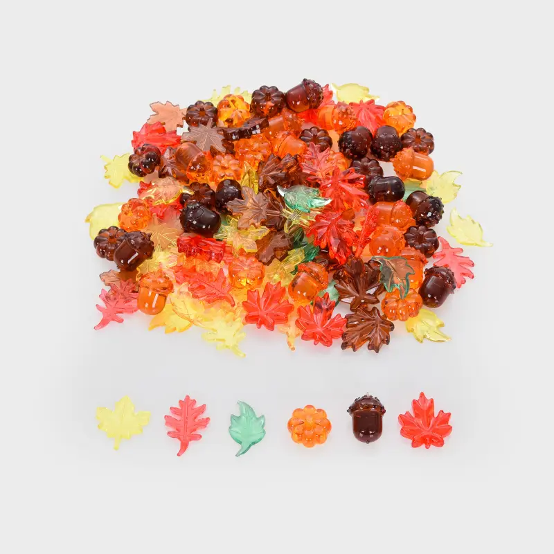 FEUILLES ET FRUITS D'ARBRES TRANSLUCIDES, 120 PIÈCES