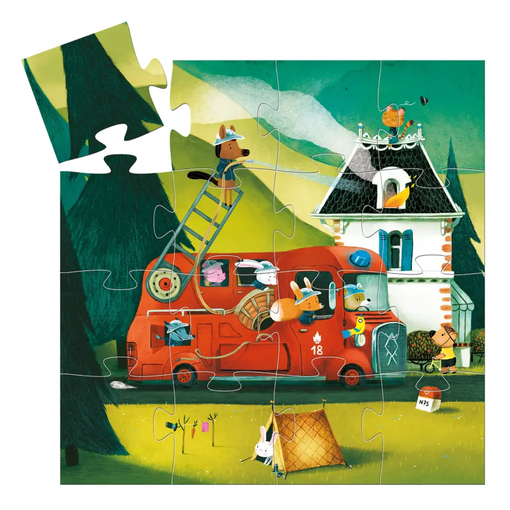 LE CAMION DE POMPIER, 16 PIÈCES