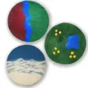 TAPIS PAYSAGES EN FEUTRINE, SET DE 3