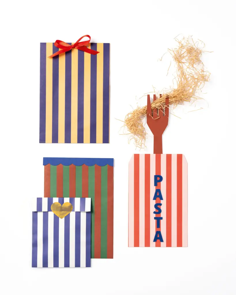 SACHETS EN PAPIER RAYÉ
