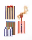 SACHETS EN PAPIER RAYÉ, LOT DE 8
