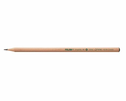 [5200NP] BLACK PENCILS HB NATURAL WOOD FSC/12