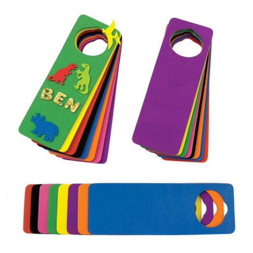 [821484] PLAQUE PORTE EN MOUSSE, LOT DE 24