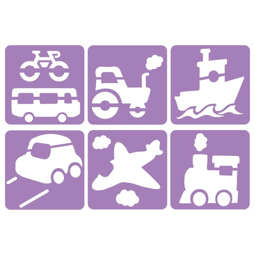[8691] TRANSPORTSTENCILS, SET VAN 6