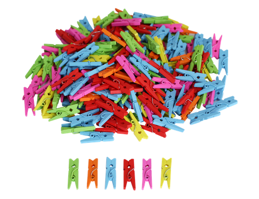 [8060] 50er-Pack bunte Mini-Wäscheklammern