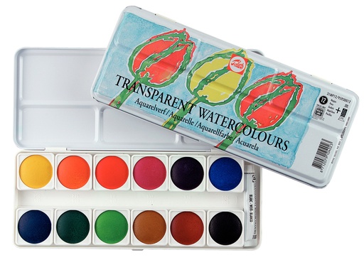 [BA033] TALENS TRANSPARENTE AQUARELLFARBEN, 12ER-SET