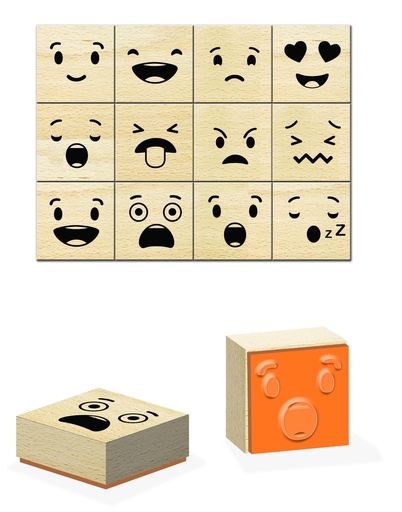 [B1151] EMOTIES HOUTEN STEMPELS