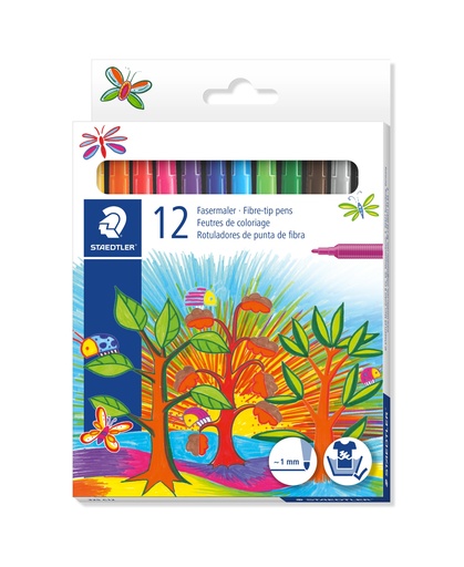 [5352] STAEDTLER FINE KLEURMARKER, DOOS VAN 12