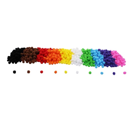 [827709] MINI POMPOMS, BAG OF 1000 PCS