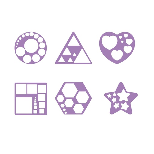 [8699] POCHOIRS FORMES, LOT DE 6