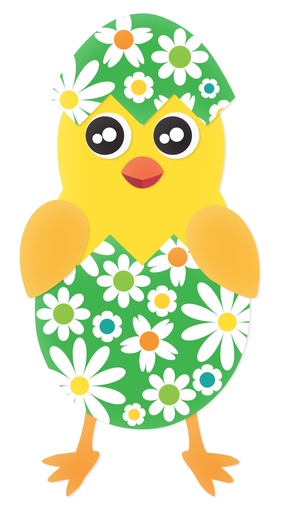 [847907] GOMMETTES ADHÉSIVES POUSSINS À RÉALISER, 3 PLANCHES