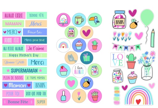[829011] STICKERS " SUPER MAMAN"
