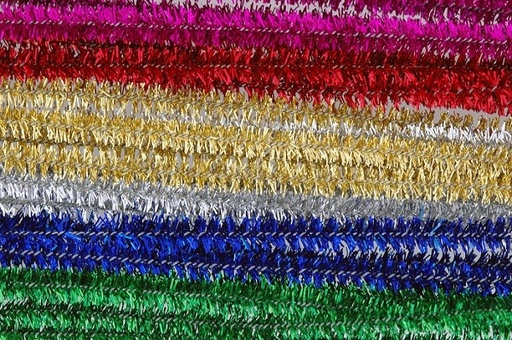 [812401] CHENILLETTES COULEURS MÉTALISÉES 6MM-30CM/100
