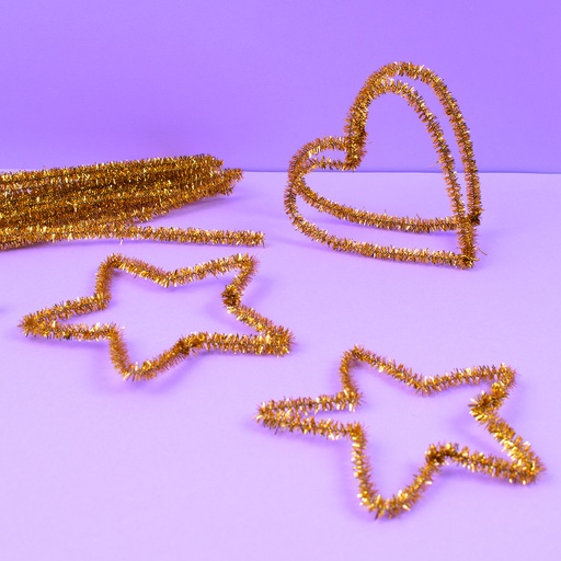 [812512B] CHENILLETTES DORÈES 6MM-30CM/100