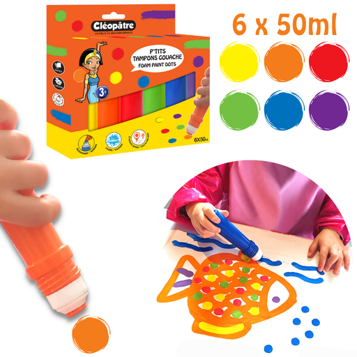 [5017] KLEINE GOUACHE POSTZEGELS, ASS. VAN 6X50 ML
