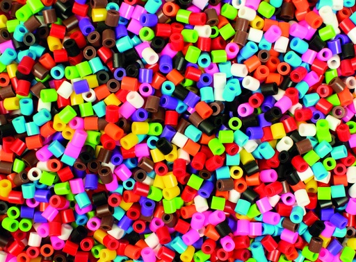[84721] BRIGHT COLOURED FUSE BEADS, BUCKET OF 5000 PIECES