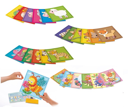 [87771] MOZAÏEKDIEREN, SET VAN 24 KAARTEN