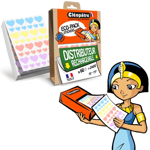 [829970] BOXES 1 ECO-PACK + 1 SCREEN 60 SHEETS, HEARTS